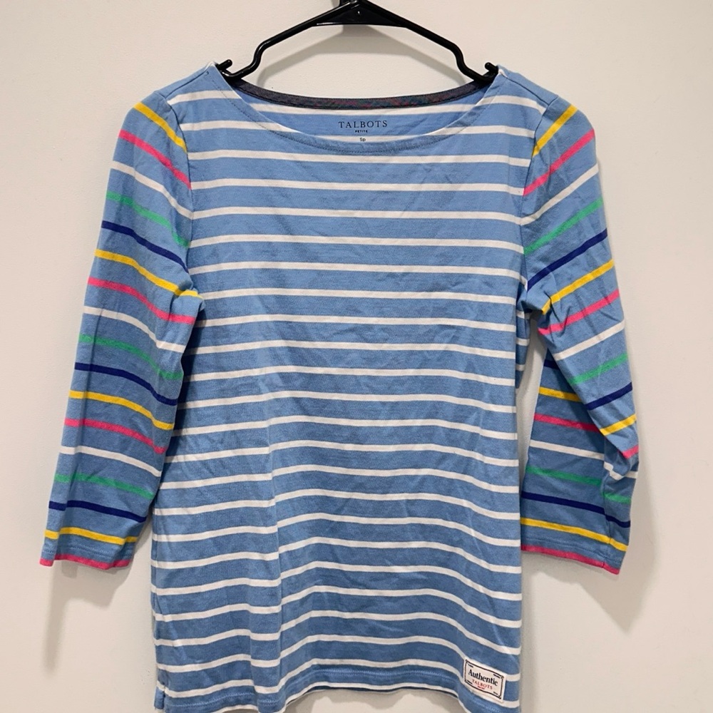Talbots Striped Blue Shirt
